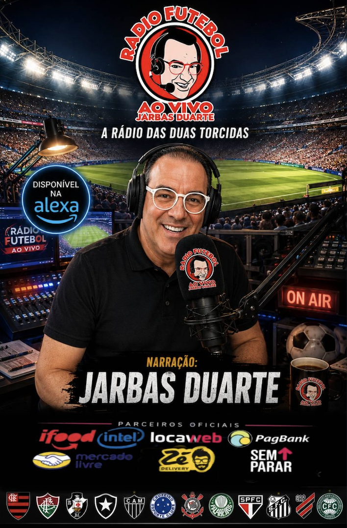 Jarbas Duarte apresentando a Rádio Futebol